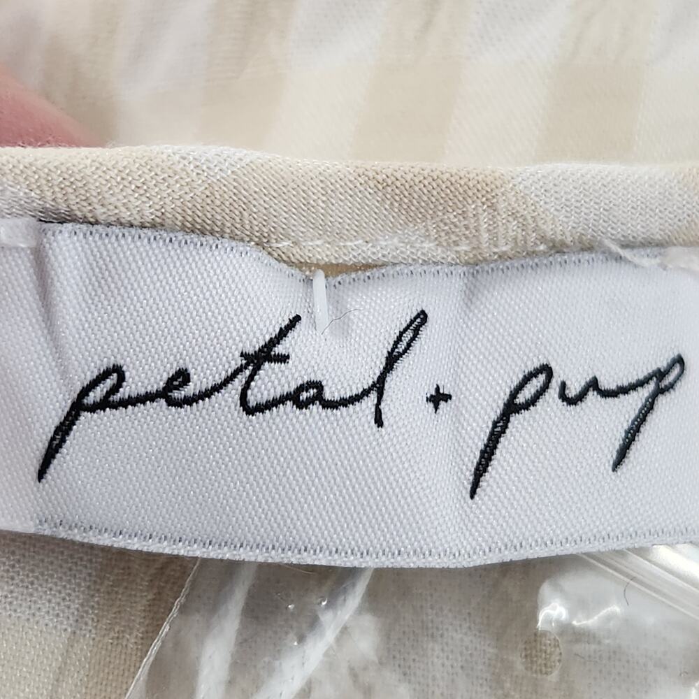 NWT Petal & Pup White Cream Gingham Cottage Farmcore Tiered Mini Dress Women 4 - Picture 3 of 12